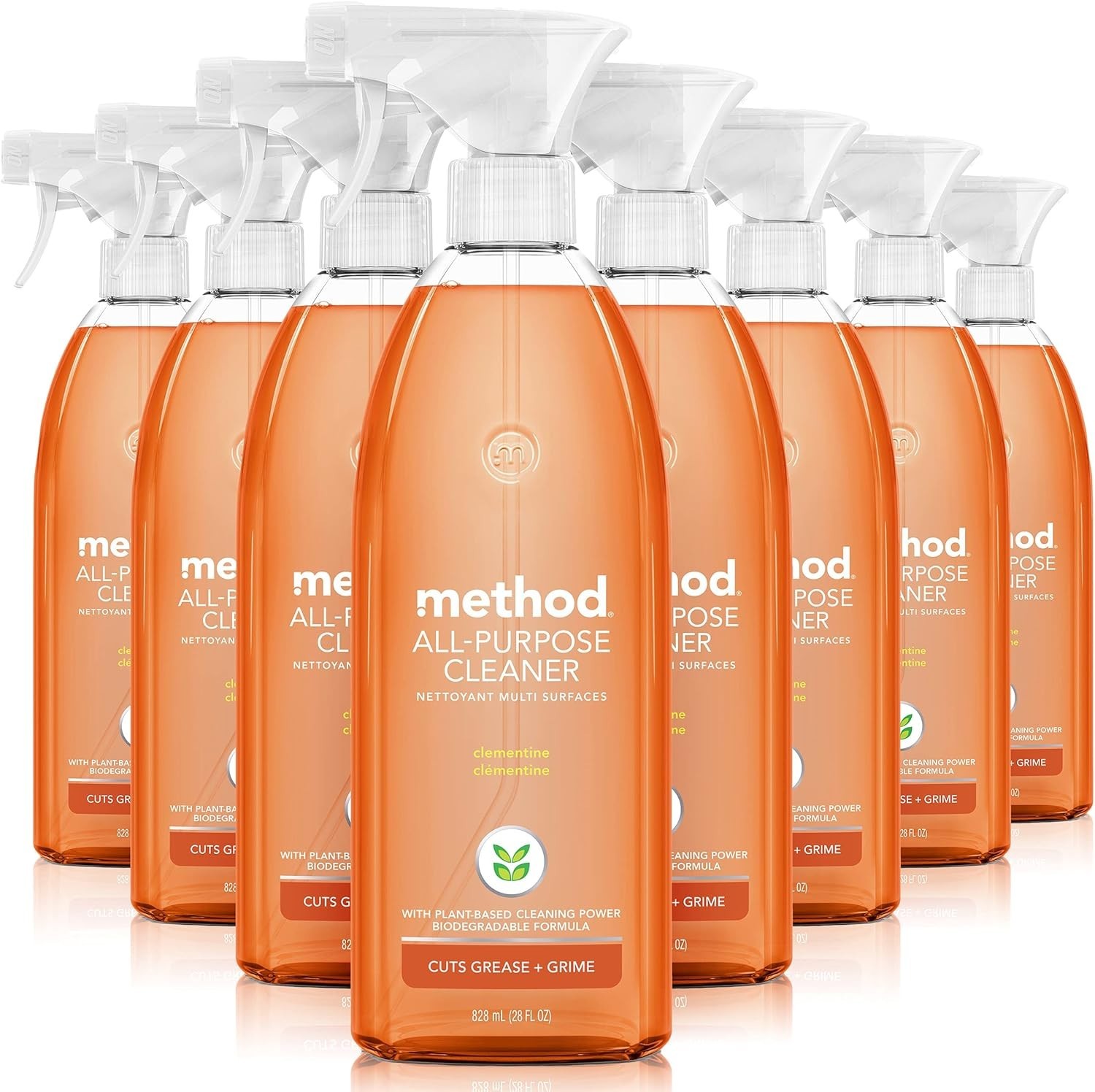 Method Clementine All-Purpose Cleaner 8x28oz – Cuts Grease, Non-Abrasive
