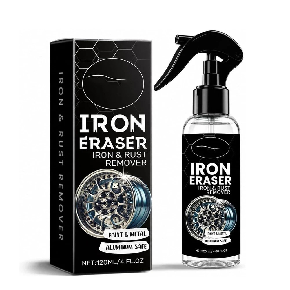 Iron Eraser Rust Remover Spray, Car Wheel Paint Brake Dust Fast Cleaner 120ml