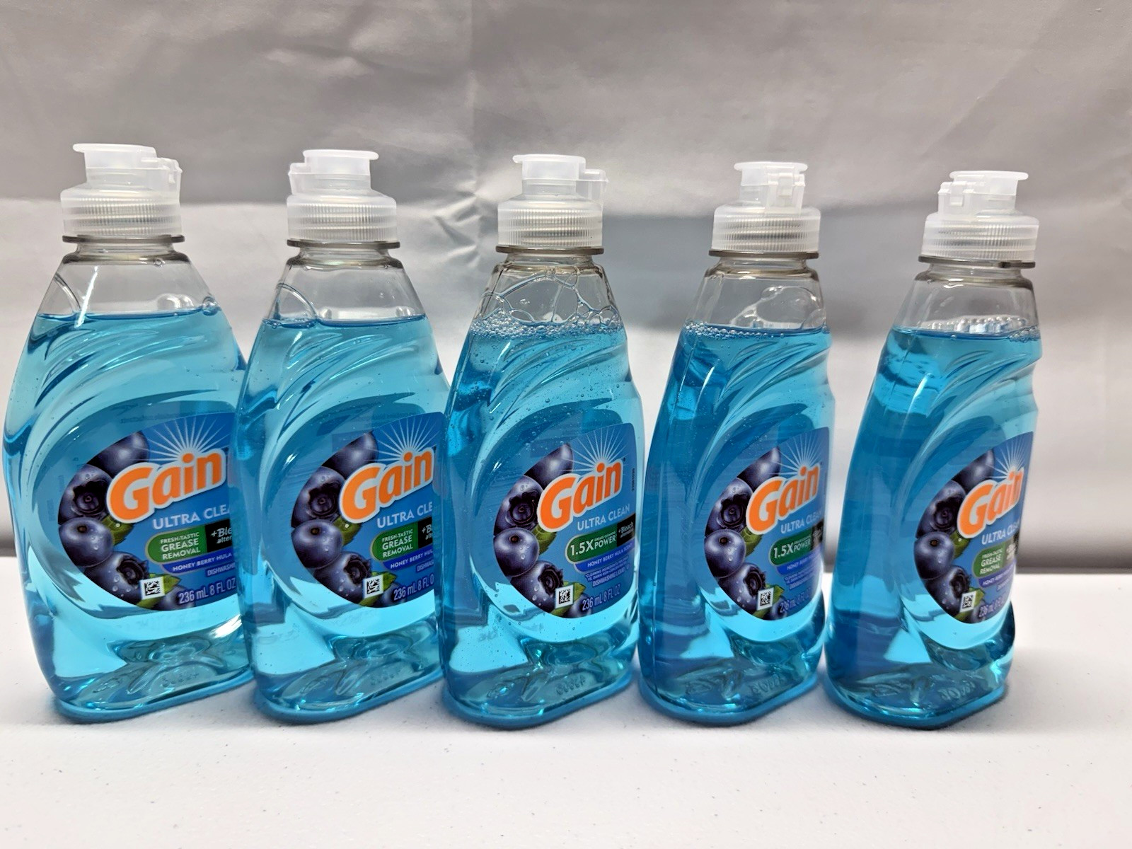 NEW Gain Ultra Clean Dishwashing Liquid Honey Berry Hula Scent 8 Fl Oz Lot of 5
