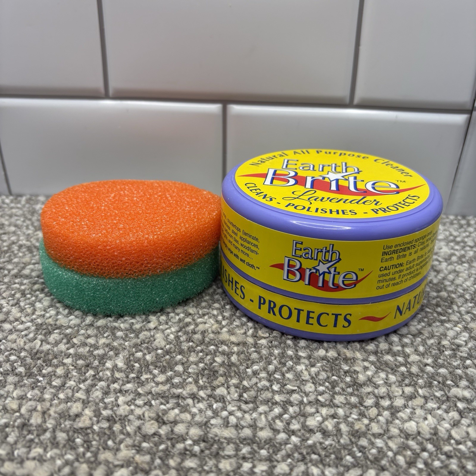 NEW Original Earth Brite Natural All Purpose Cleaner 10.5 Lavender 2 Ex Sponges