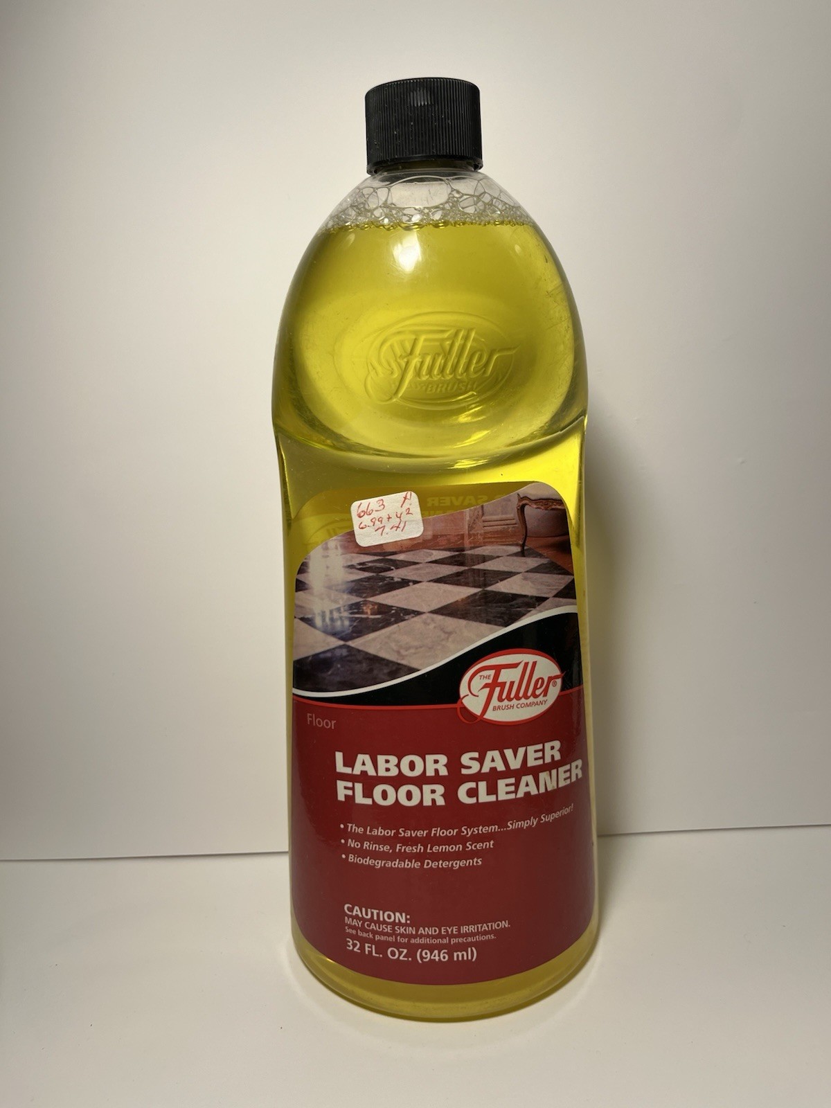 Fuller Brush Company Labor Saver Floor Cleaner No Rinse Lemon Fresh Scent
