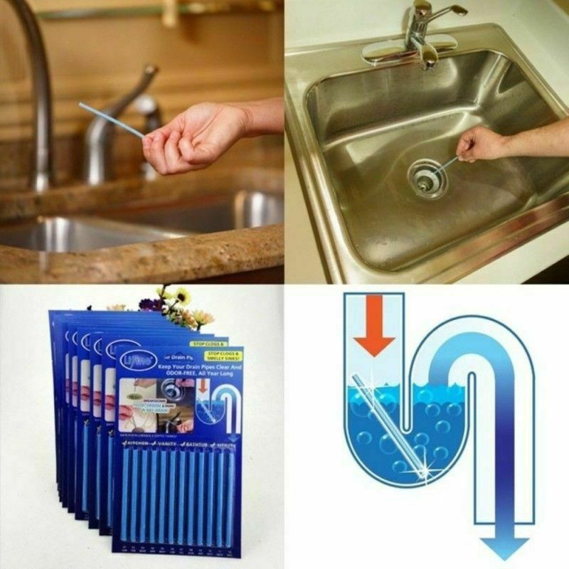 12/Pack Sani Sticks Keeps Drains And Pipes Clear And Odor Free Set As Seen On TV