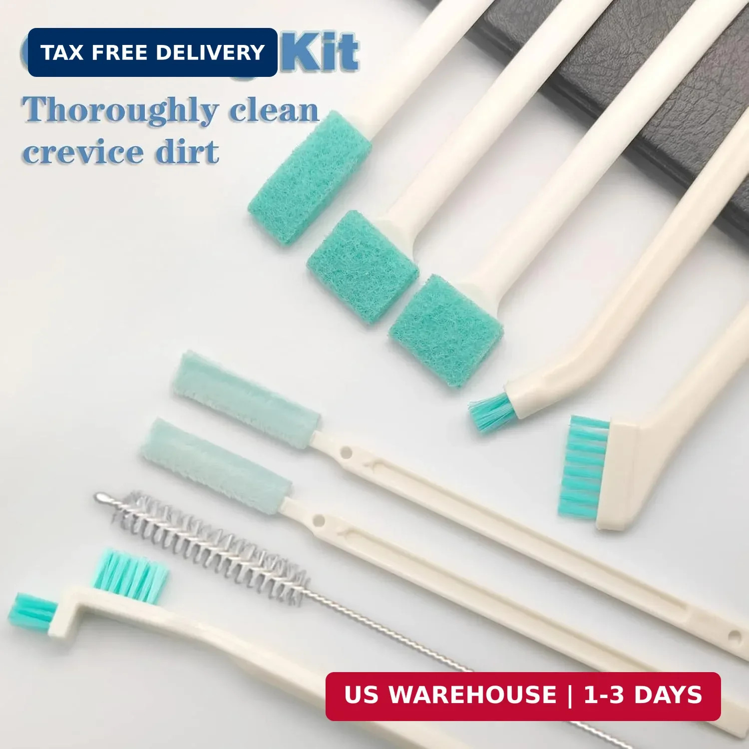 Small Household Cleaning Brushes by ELEMGULY,18 Pcs Crevice Brush for Hole, Gap,