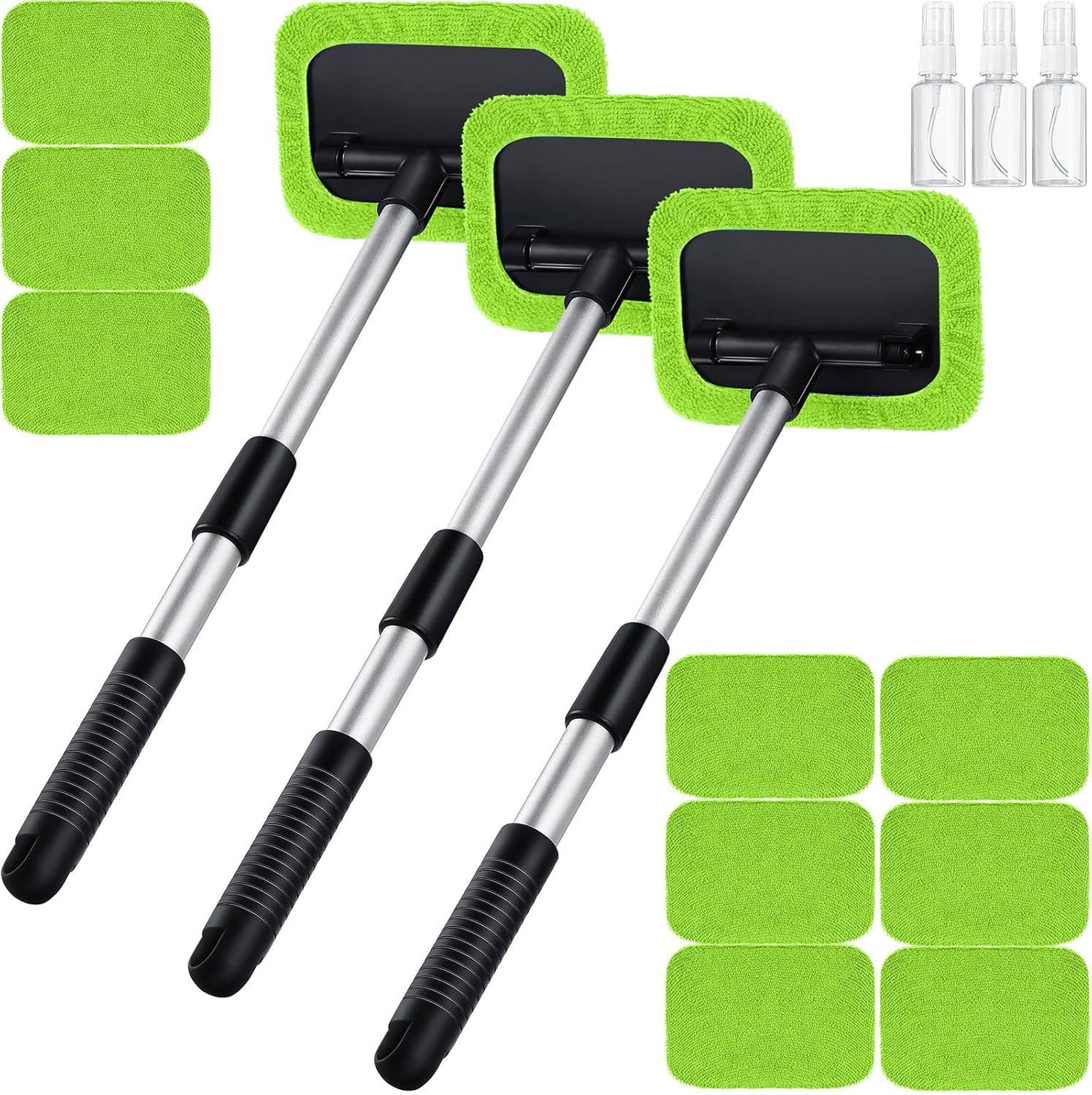 3 Set Windshield Cleaner Tool inside Car Window Cleaner Tool with 3 Extendable H