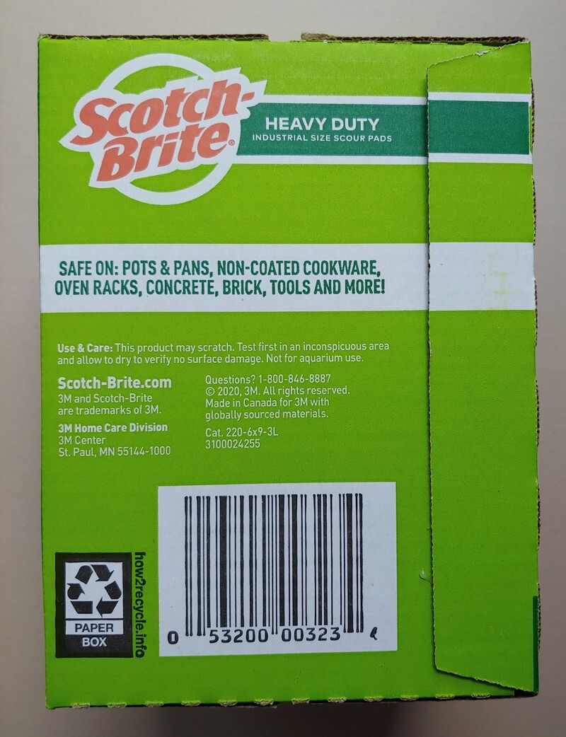 3M Scotch-Brite Green Score Pads Heavy Duty Industrial Size 6″x9″ 20pads
