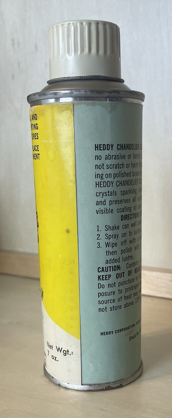 VINTAGE HEDDY CHANDELIER CLEANER 7oz New 1960’s Hard To Find Collectible Old Can