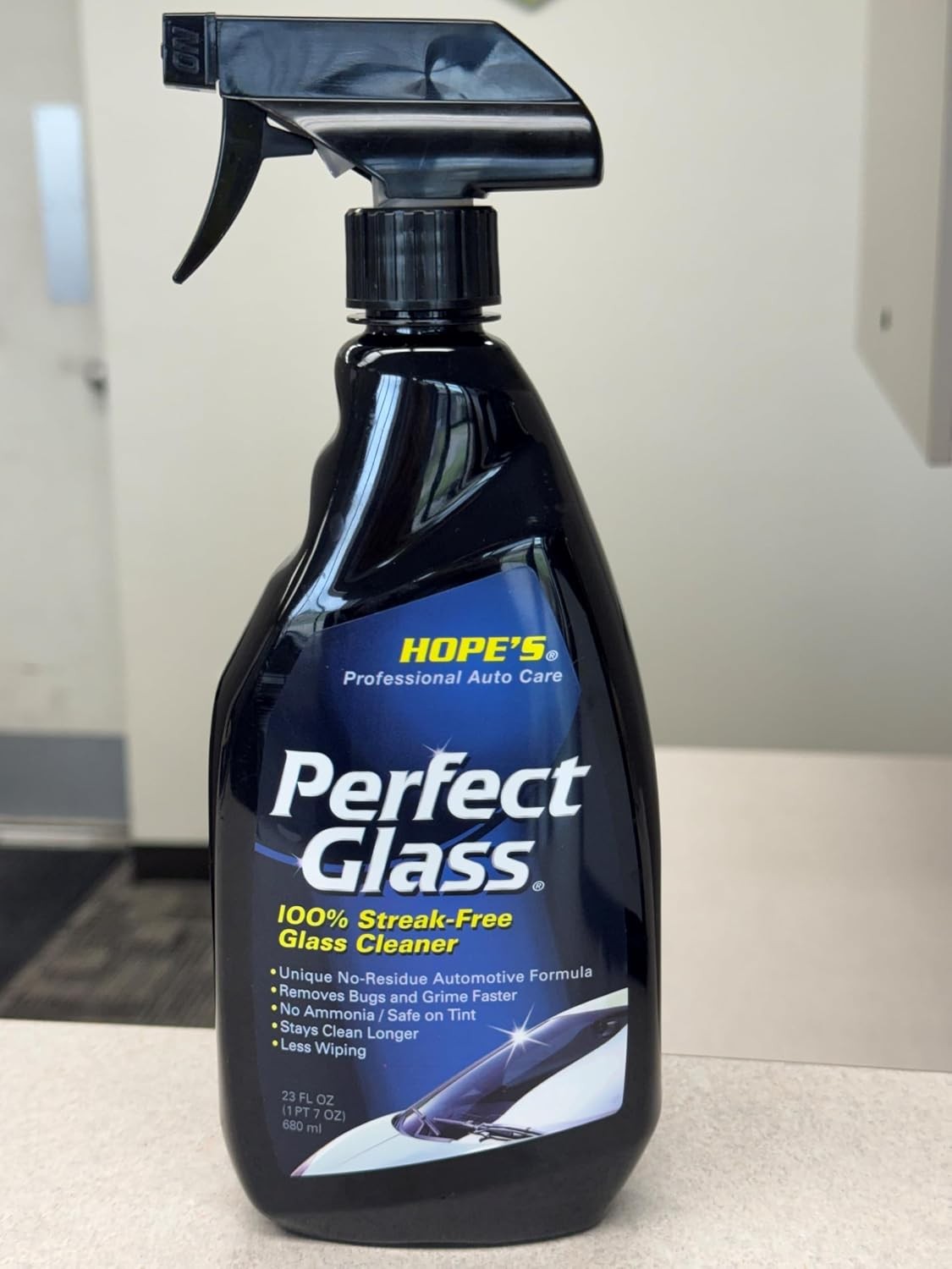 Streak-Free Tint Safe Glass Cleaner for Cars and Vehicles Auto Window Cleaner