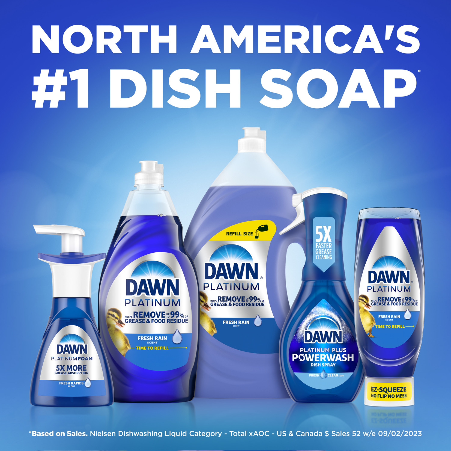 (2 Pack) Dawn Platinum Power Wash Dish Spray, Dish Soap, Lemon Refill, 16 fl oz