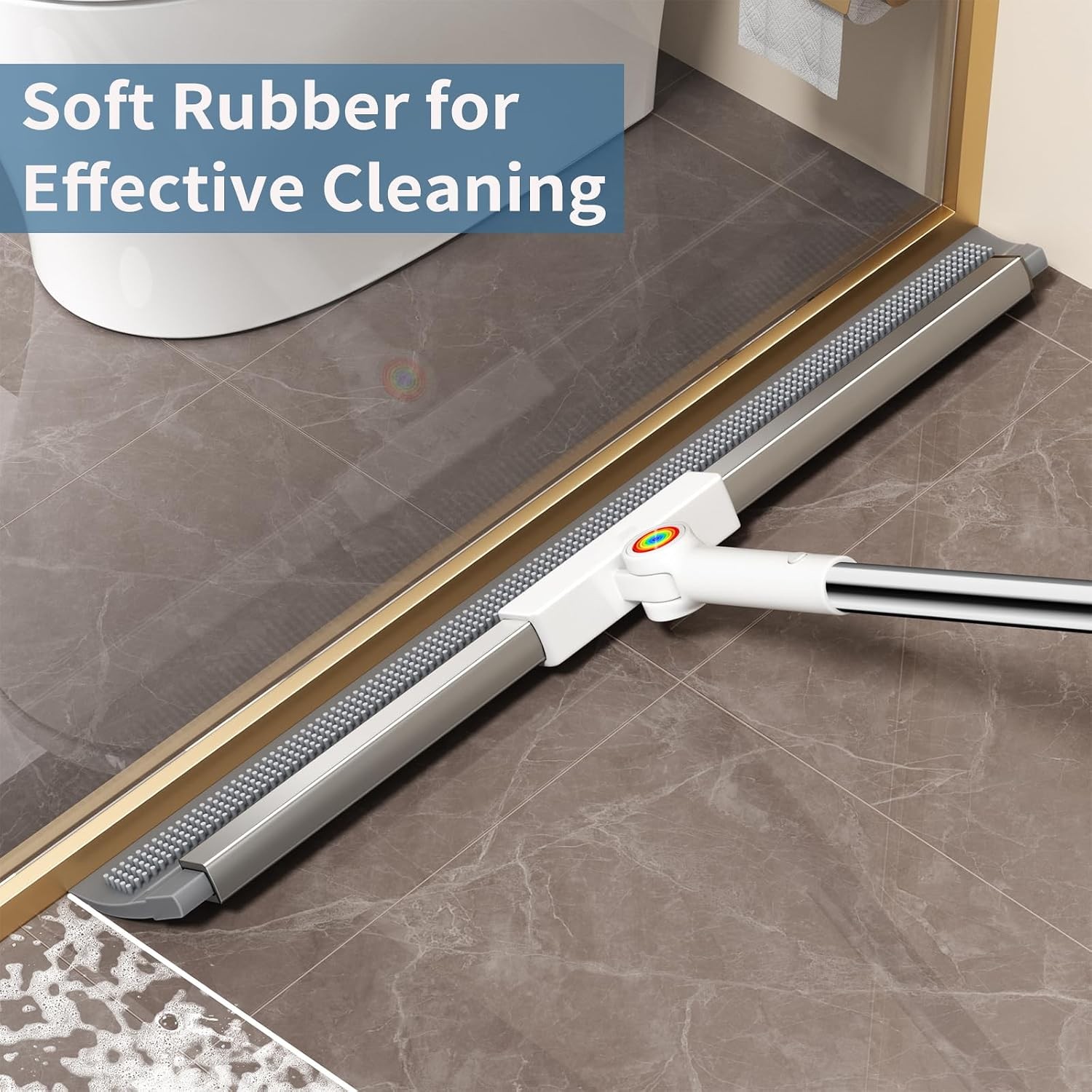 Floor Squeegee Concrete Floor Squeegee Floor W/ 180° Rotating Head & 63″ Long
