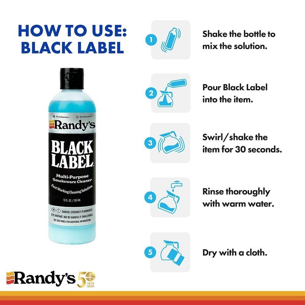 Randy’s Black Label Cleaner 12oz 6-Pack | Multi-Surface Tar Ceramic Resin Glass