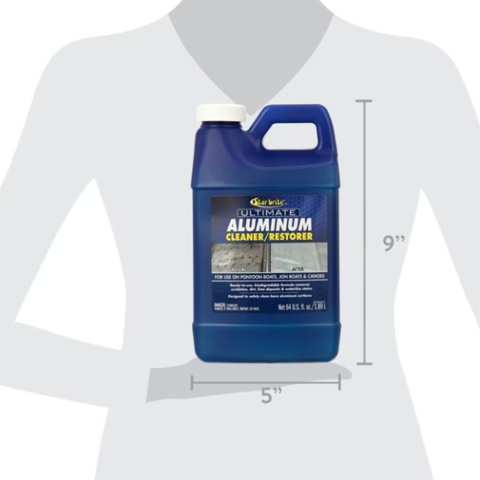 Star Brite Aluminum Cleaner – for Pontoons, Canoes & Unpainted Aluminum 64 oz