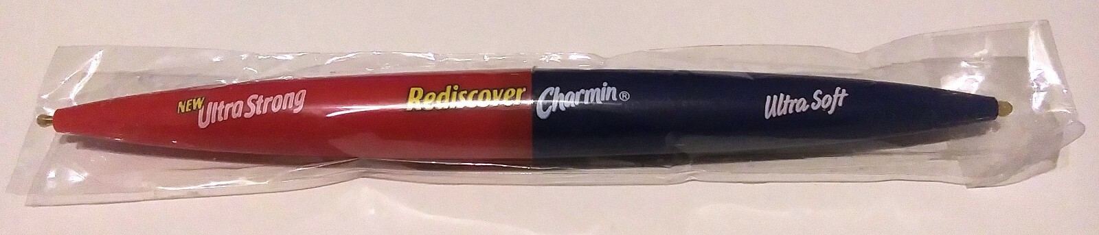 RARE NEW – CHARMIN ULTRA SOFT – REDISCOVER ULTRA STRONG RED AND BLUE BALL PEN