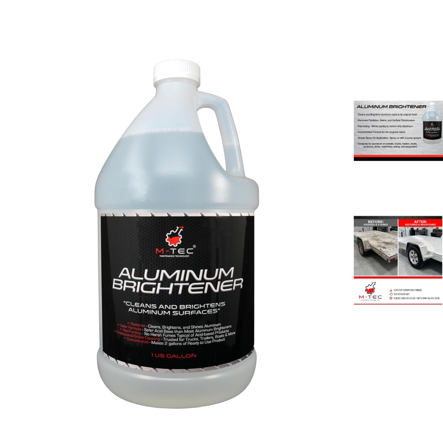 Aluminum Brightener Concentrate – Heavy-Duty Cleaner for Boats, Trailers, Wheels