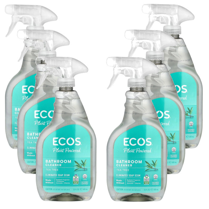 ECOS Bathroom Cleaner Tea Tree 22 fl.oz / 650 ml Each (Pack of 6)