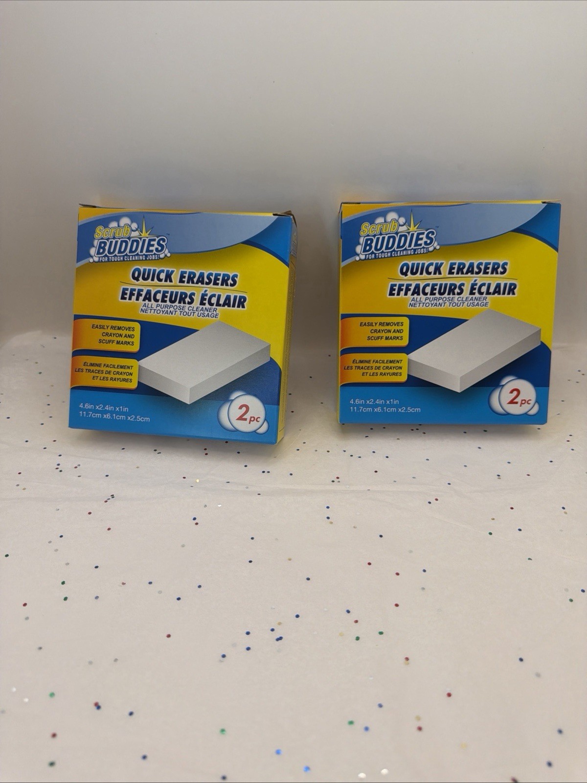 Scrub Buddies, Quick Erasers, All Purpose Cleaner, 2 box Set 4total, new Sponge