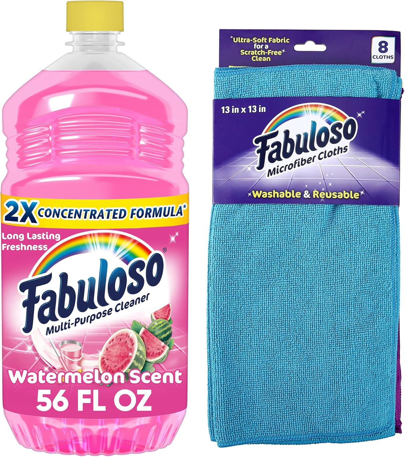 Multi-Purpose Cleaner and Floor Cleaner, 2X Concentrated Formula, Long-Lasting F