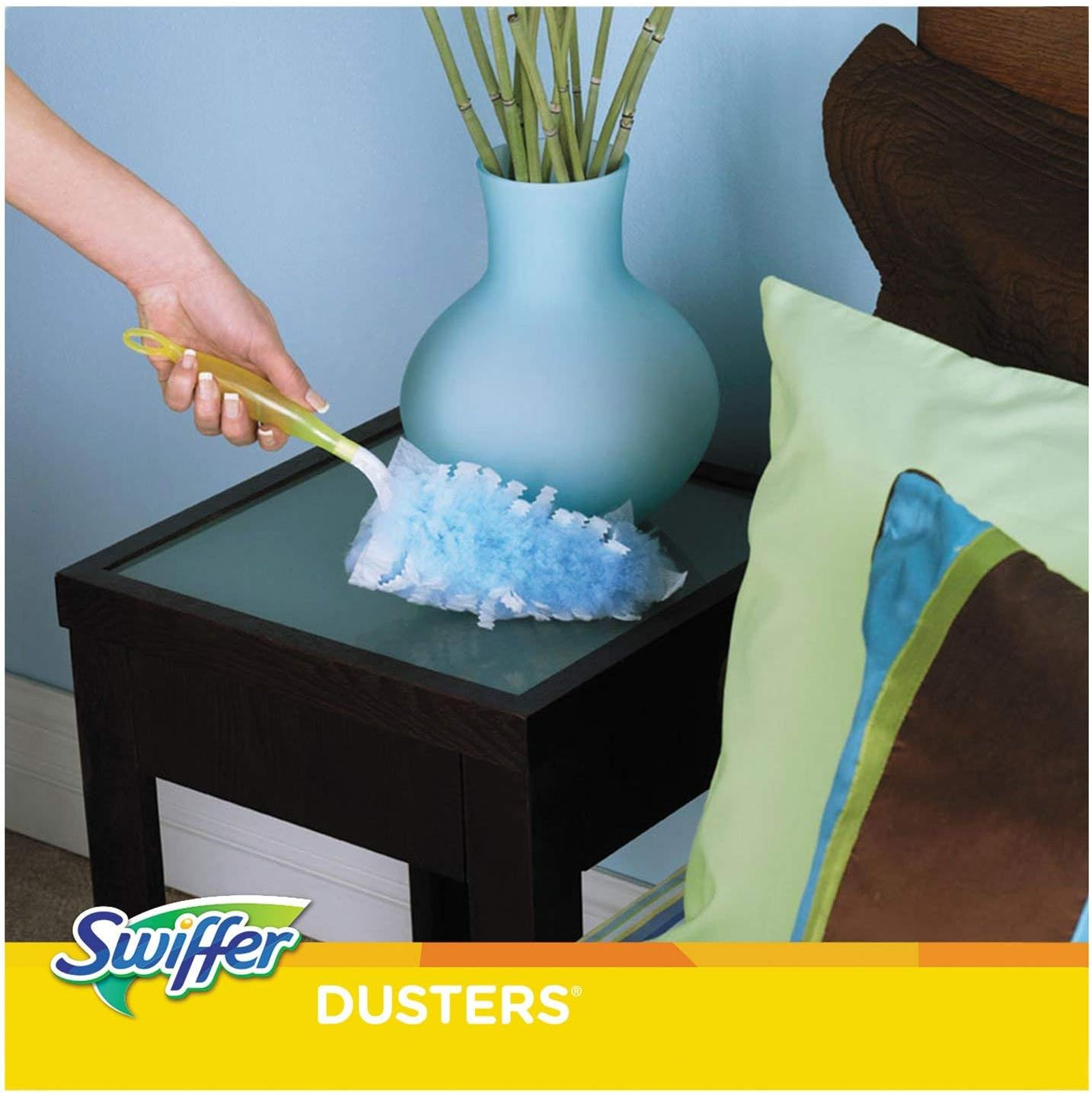 Swiffer 21459CT Refill Dusters, Dust Lock Fiber, Light Blue, Unscented, 10/Box,