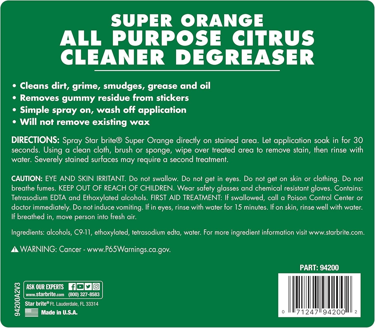 Super Orange All-Purpose Citrus Cleaner Degreaser – Remove Dirt, Grime, Greas…