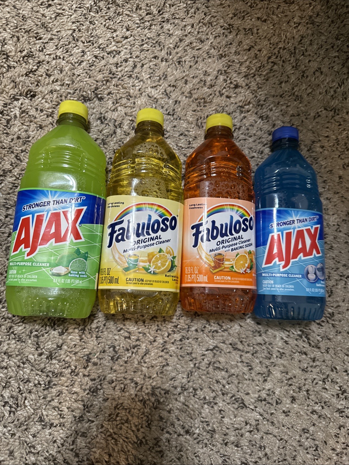 (LOT 4 Bottles) Ajax LIME w/ Baking Soda All Purpose Cleaner 16.9 oz Ea Bottle