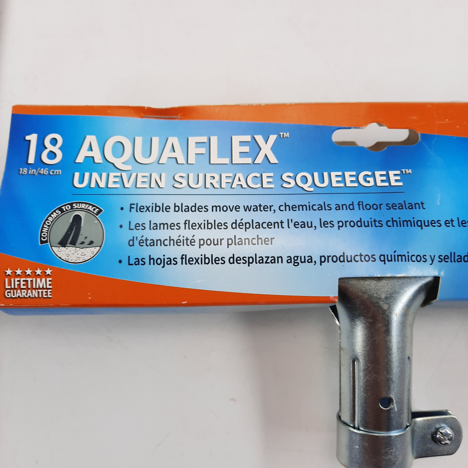 Unger 18 Inch Professional Aquaflex Uneven Surface Floor Squeegee Sealant Water