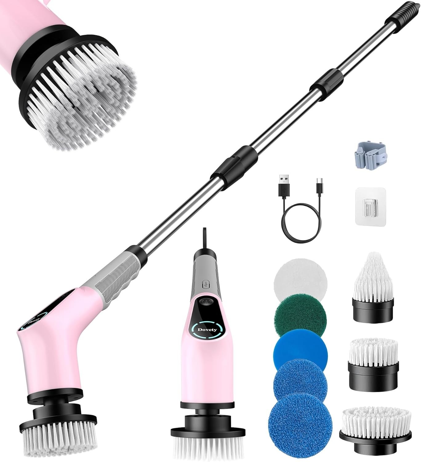 Dovety 9 In 1 Electric Spin Scrubber Cordless Cleaning Brush Scrubber CB-02