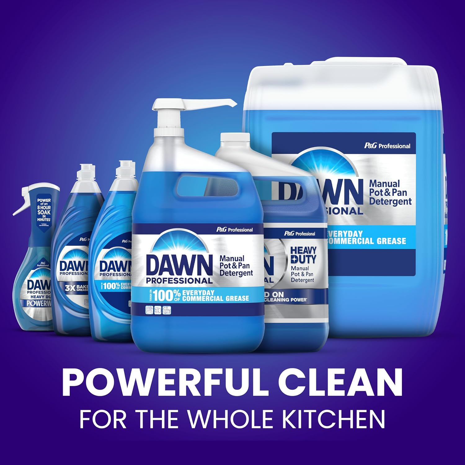 Dawn Professional Heavy Duty Manual Pot and Pan Dish Soap Detergent, 1 Gallon (C