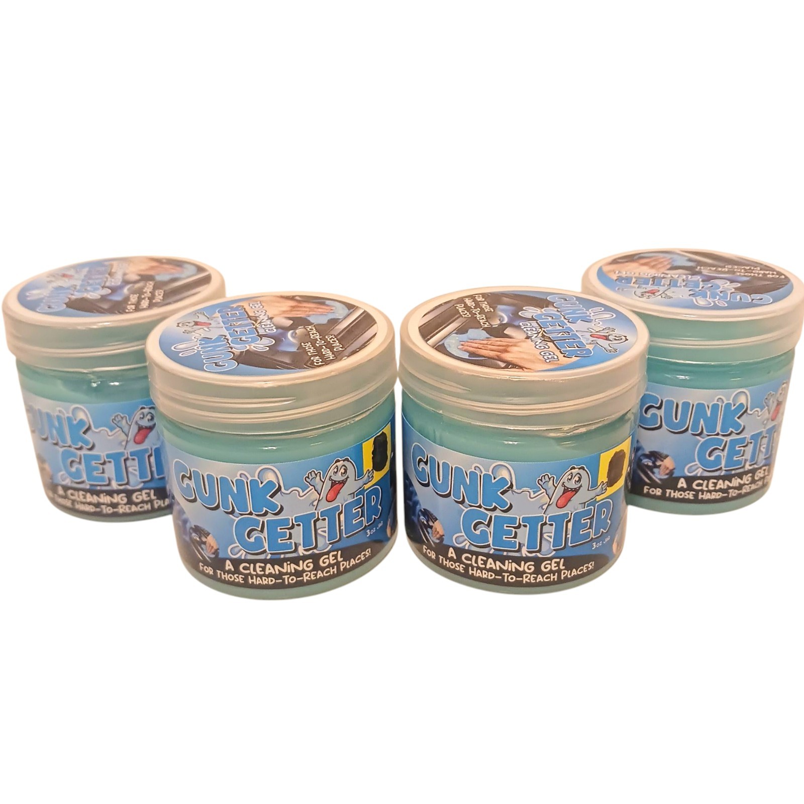 4 Pack Car Cleaning Gel Auto Electronics Gunk Getter Reusable Dust Cleaner