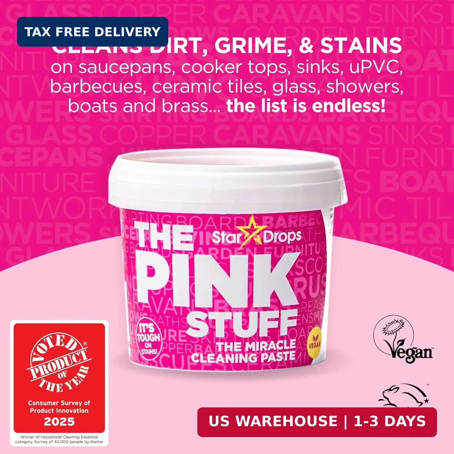 Stardrops – The Pink Stuff Ultimate Cleaning Pack – Miracle Cleaning Paste, Mult