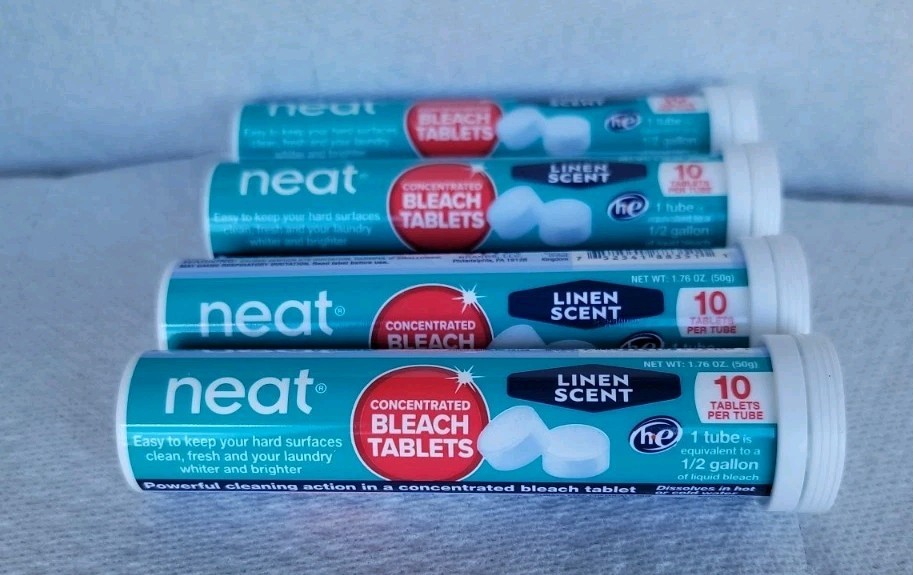 4x Neat Concentrated Bleach Tablets 40 Ct Total