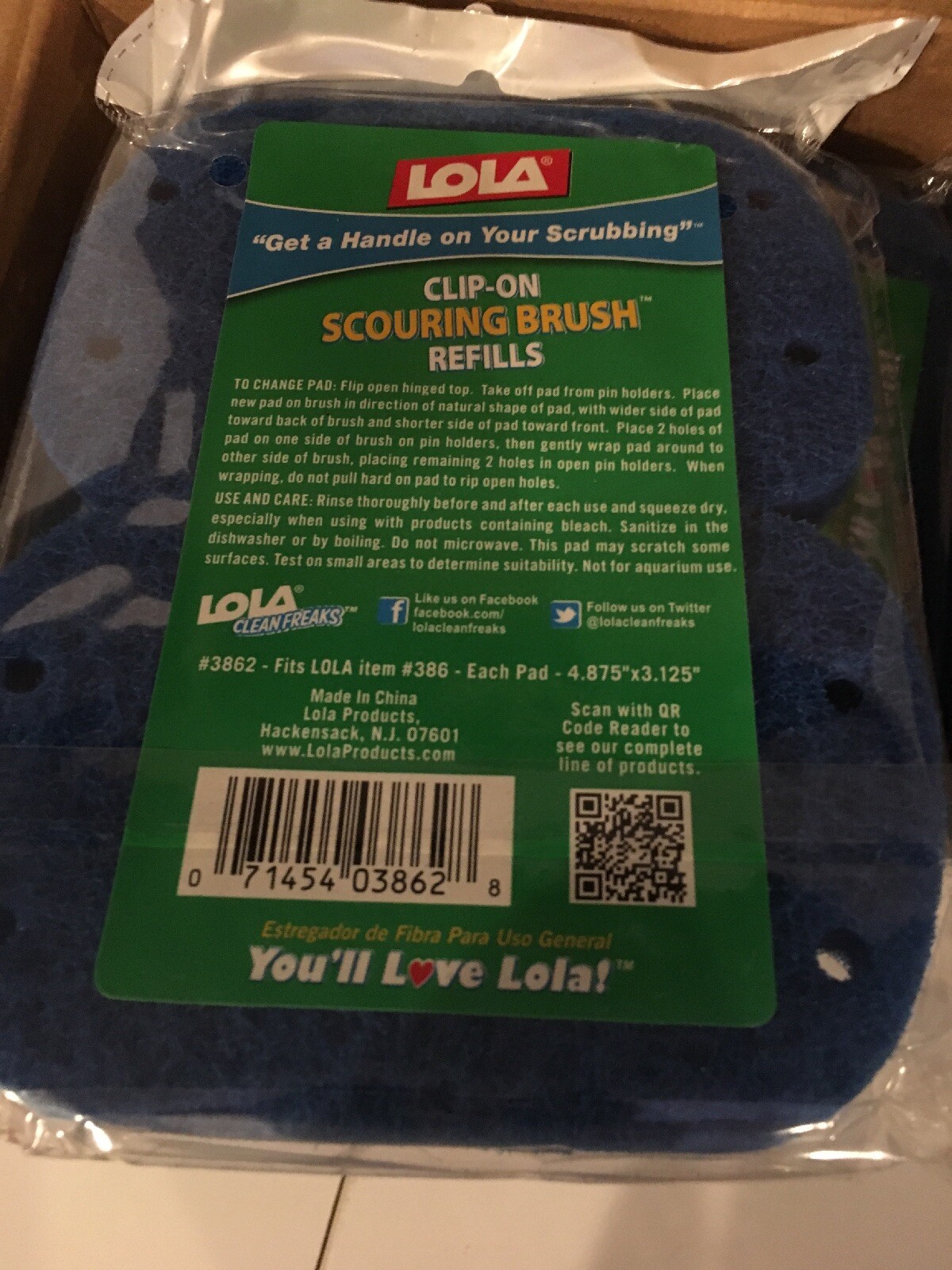Lot Of 24 Lola Clip On Scouring Brush Refills