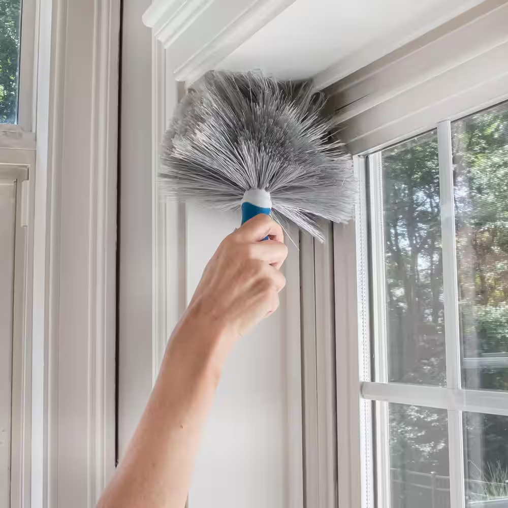 Poly-Fiber Cobweb and Corner Duster – Indoor and Outdoor Cleaning Duster for Gar