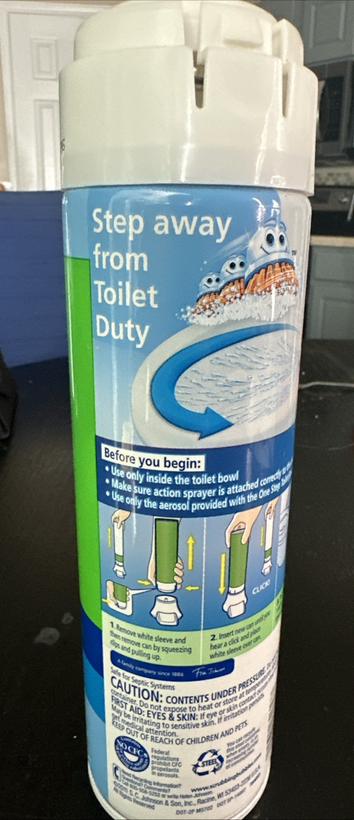 1 Scrubbing Bubbles One Step Toilet Cleaner Refill Fresh Mountain 18oz New