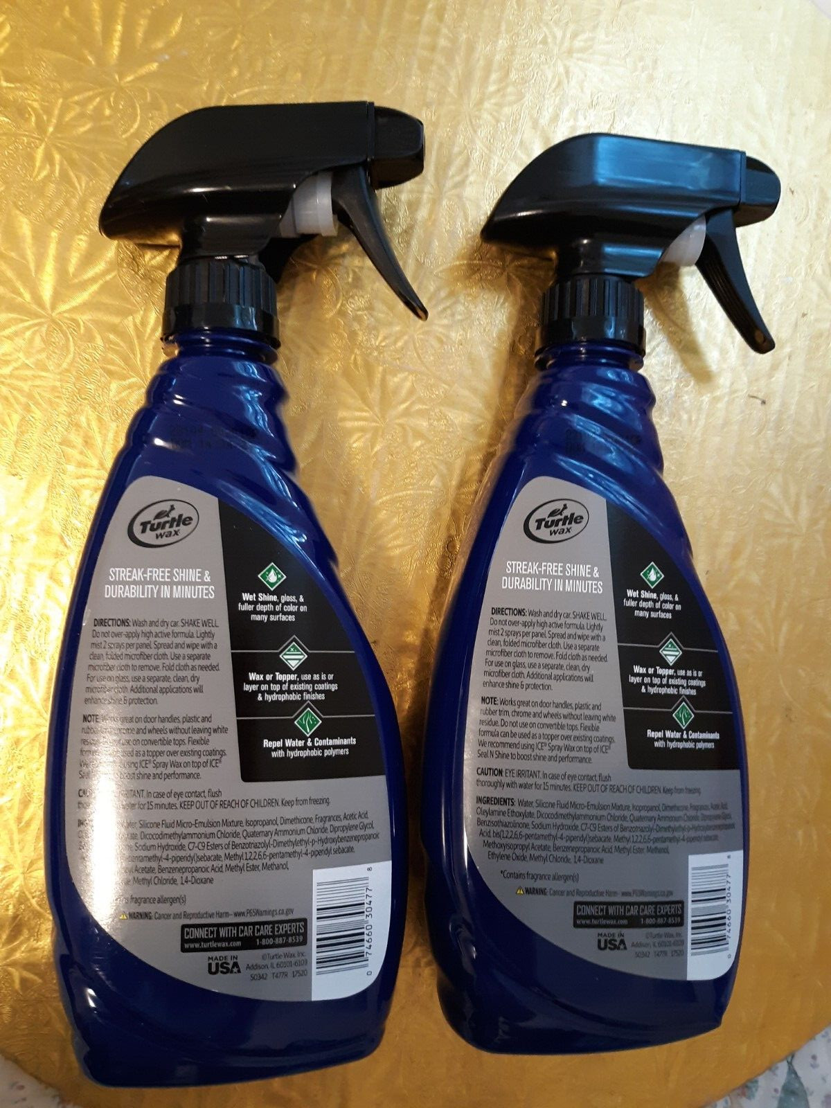 SET of 2 TURTLE WAX 20 fl.oz each SPRAY WAX