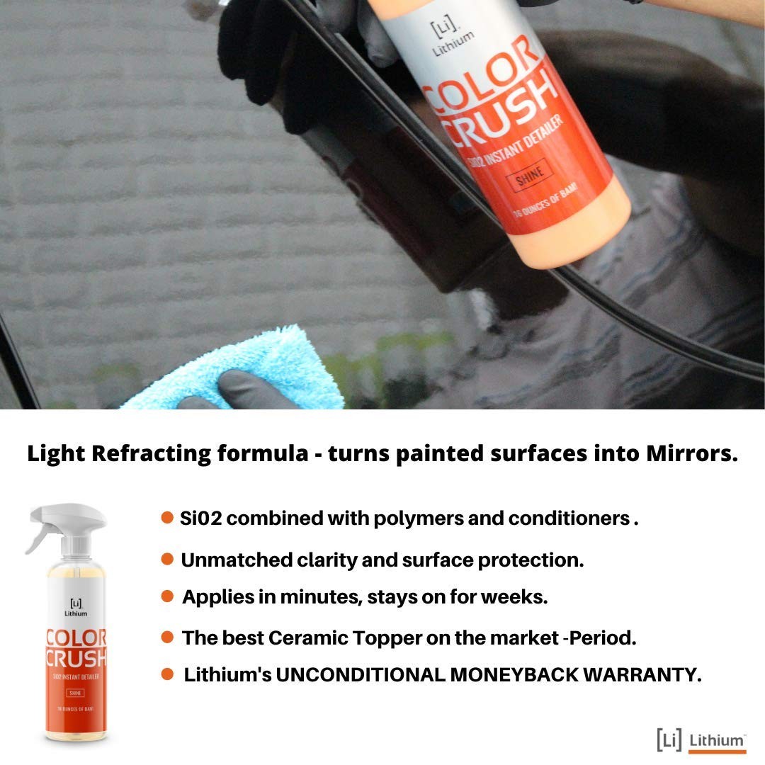 Lithium Color Crush Car Detailing Spray – Instant, Long Lasting Deep Glossy S…