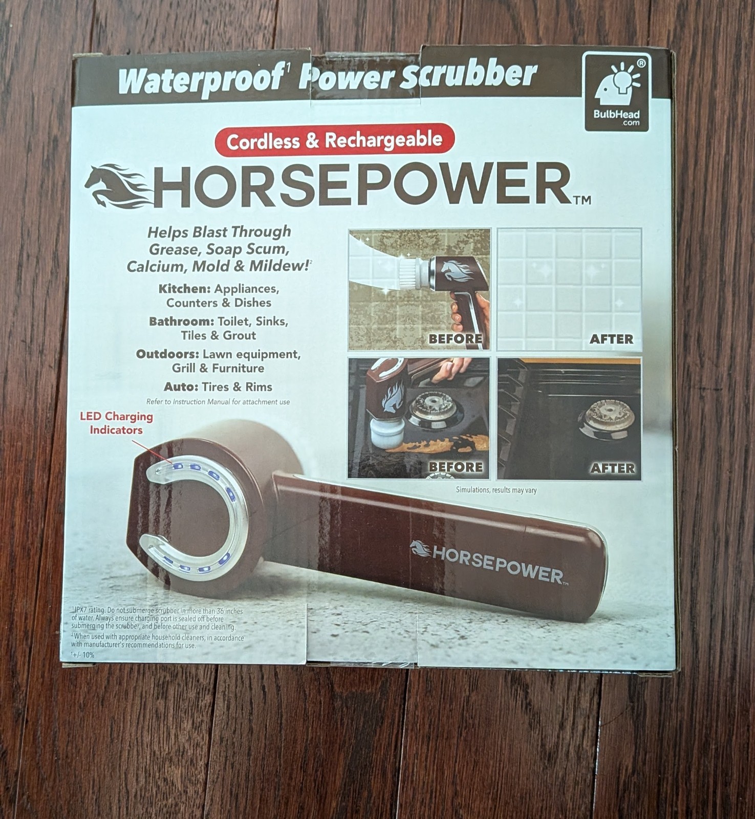 Horsepower Waterproof Power Scrubber Cordless & Rechargeable R1-2424 NIB