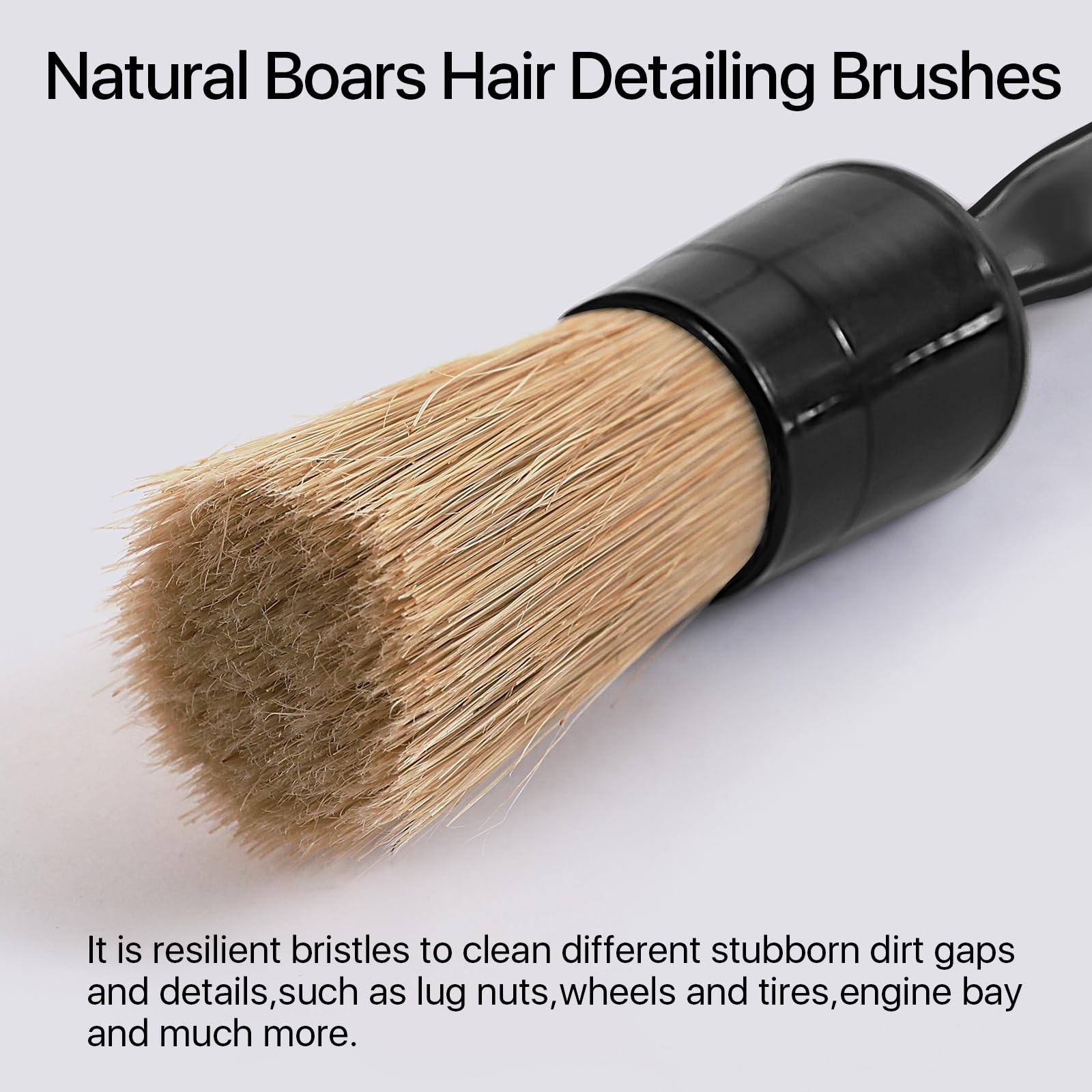 Car Detailing Brush Set, 4 PCS Soft Boars Hair Auto Interior Cleaning Detail …
