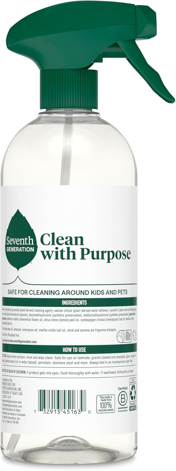 Seventh Generation All Purpose Cleaner Lemon Chamomile Spray 23 oz 8-Pack Case