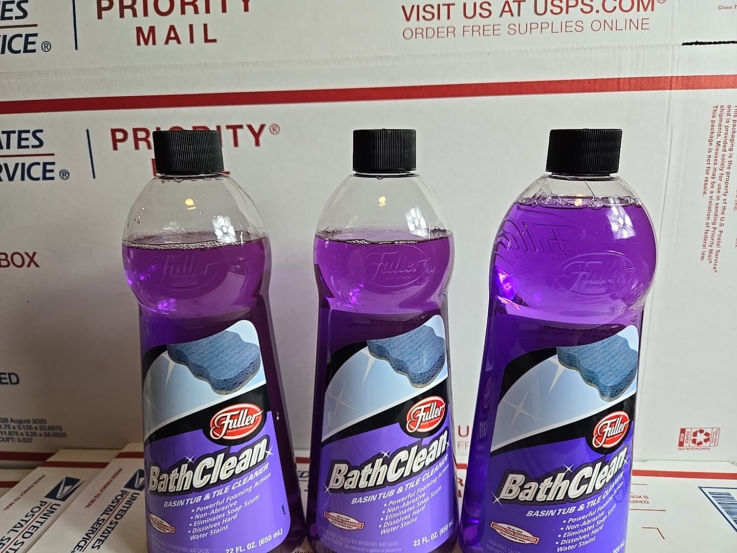 Lot Of 3-Fuller Brush BathClean Dissolves Soap Scum Hard Water Stains 22oz Each*