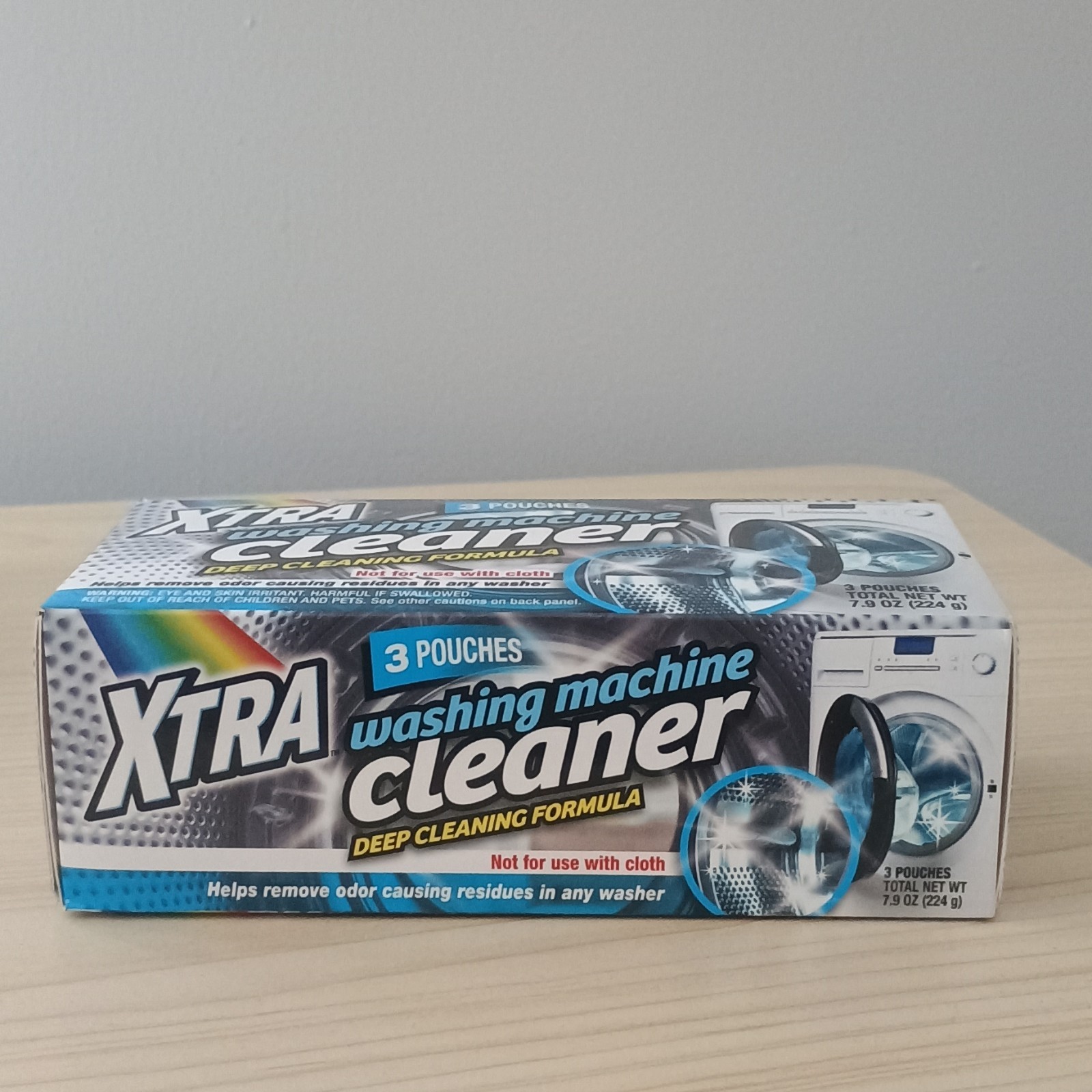 XTRA Washing Machine Cleaner Deep Cleaning Formula 3 Pouches 7.9 oz