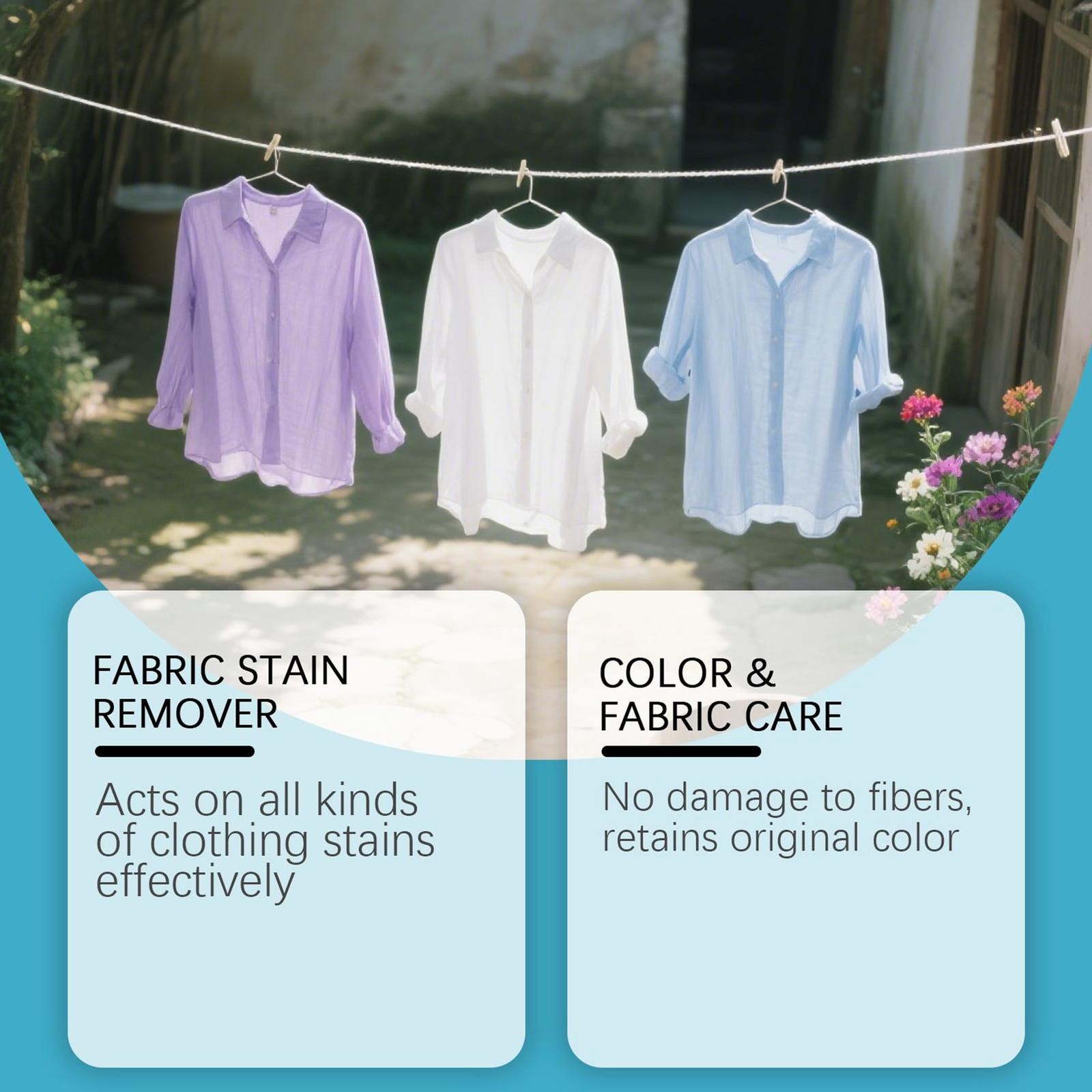 Fabric Stain Remover 60ml Laundry Grease Cleaning Spray Fabric Stain
