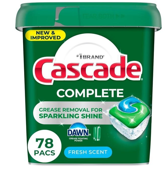 Cascade Complete Dishwasher Pods – Fresh Scent ActionPacs, Dishwasher Detergent,