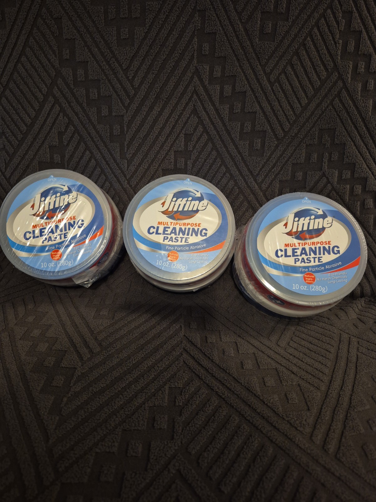 Lot of 3 10 oz. Jiffine Multipurpose Cleaning Paste Abrasive Miracle All Purpose