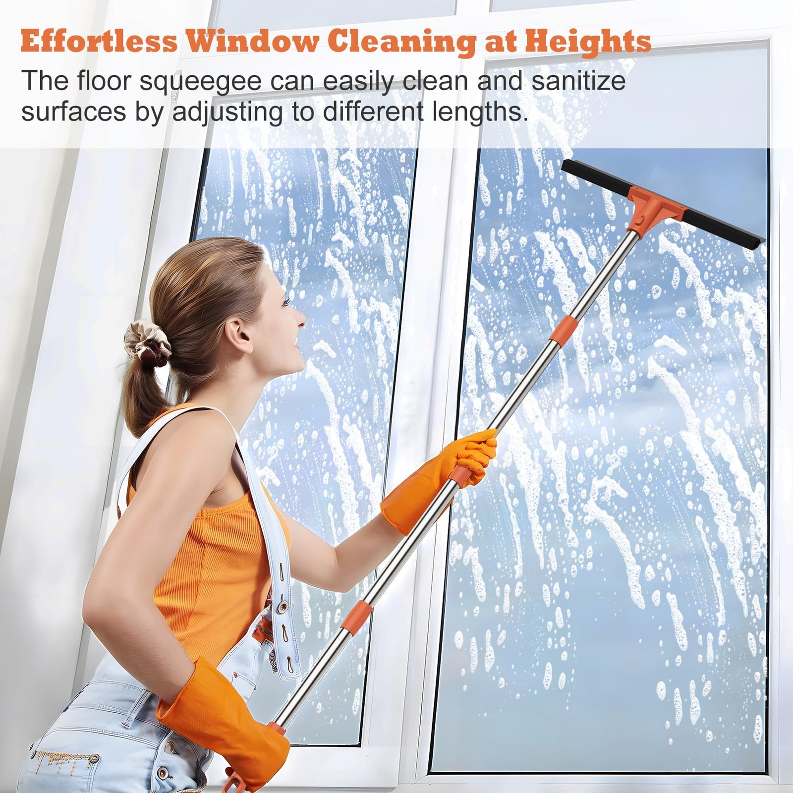 Floor Squeegee for Concrete Floor,18″ Large Heavy Duty Squeegee for Floor, Br…