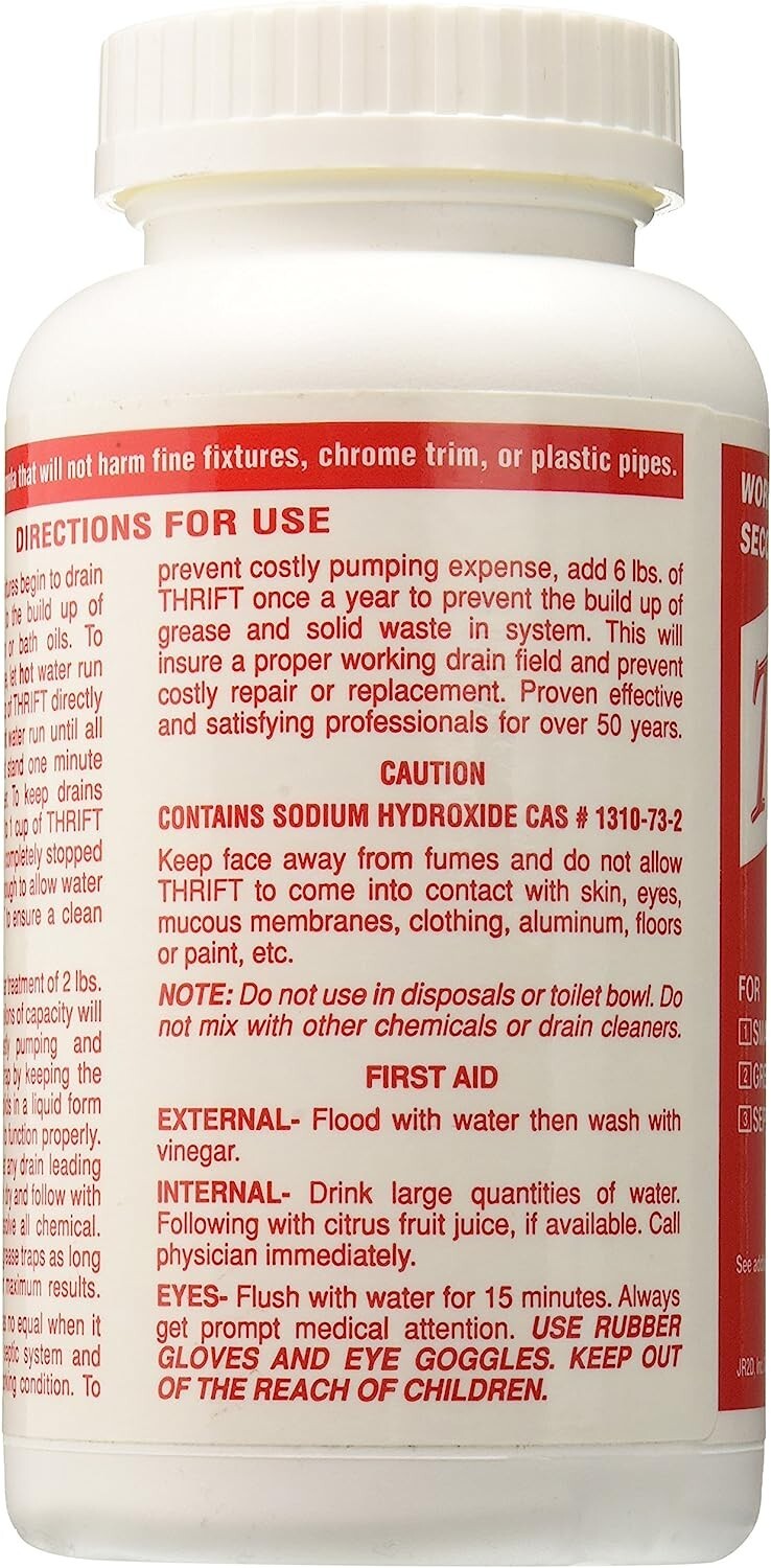 Thrift T-100 Alkaline Based 1-Pound Granular Drain Cleaner (1 lb)