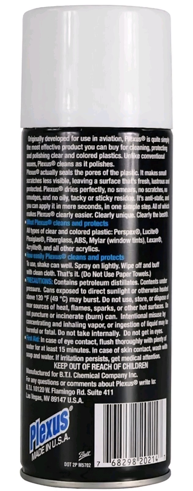 3 Plexus Clear & Colored Plastic Window Cleaner Cans, 13 oz PLX20214