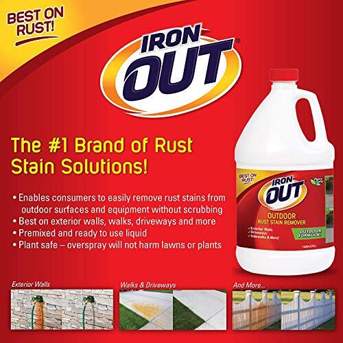 Iron OUT Outdoor Rust Stain Remover, Removes Rust Stains from Concrete, Vinyl…