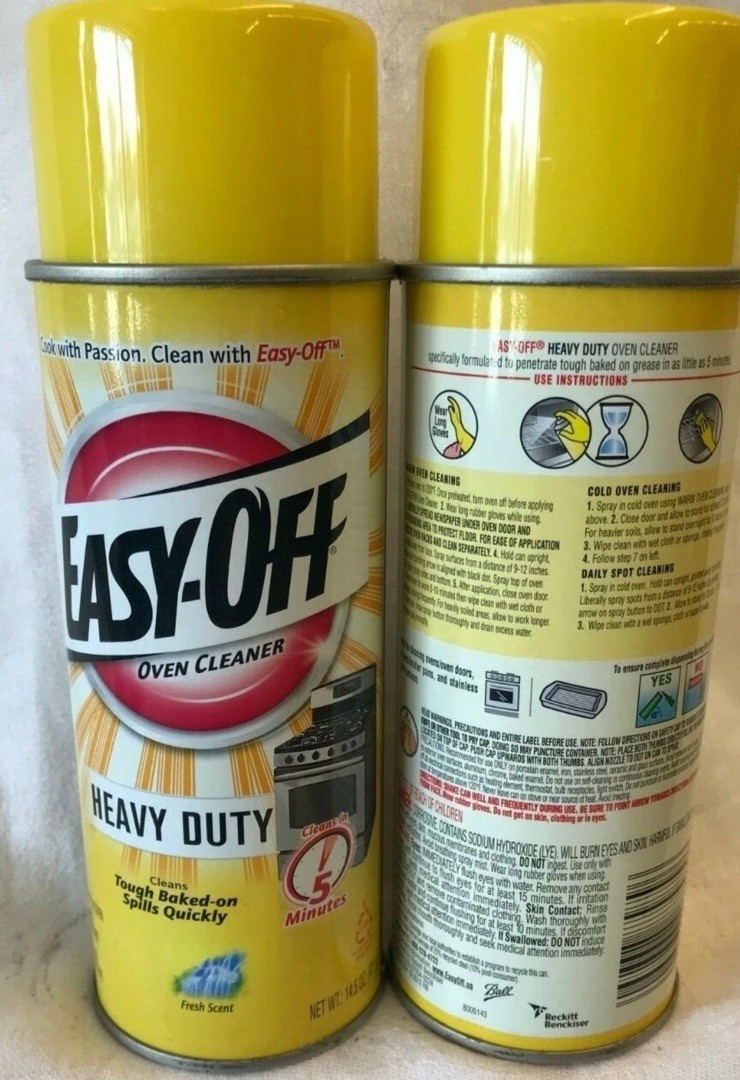 Oven Cleaner Easy Off Heavy Duty Fresh Scent Lot of 2- 14.5 oz Clean New