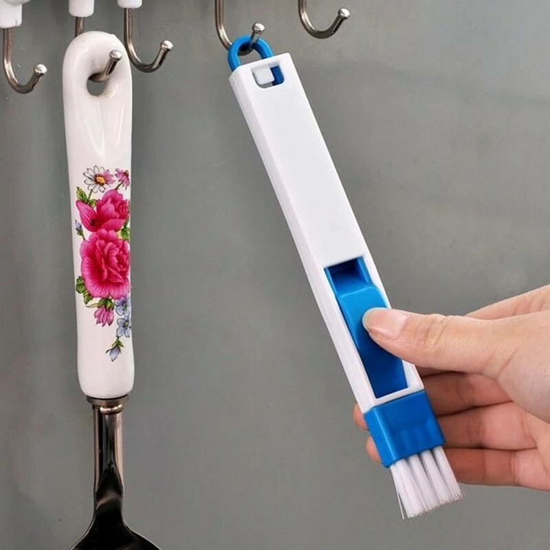 2 Colors Window Groove Cleaning Brush with Cleaning Dustpan Screen Window