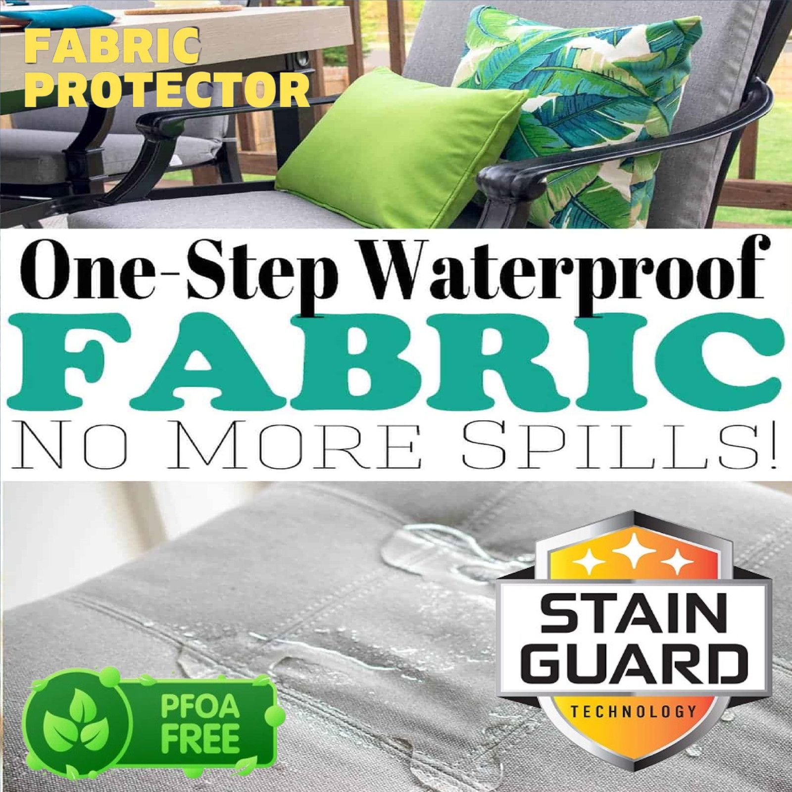 FABRIC PROTECTOR SPRAY STAIN, DIRT & WATER REPELLANT TRICURE NANO TECHNOLOGY