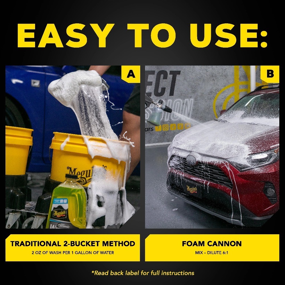 Hybrid Ceramic Wash & Wax Car Shampoo 48 oz Liquid Car Wash Solution